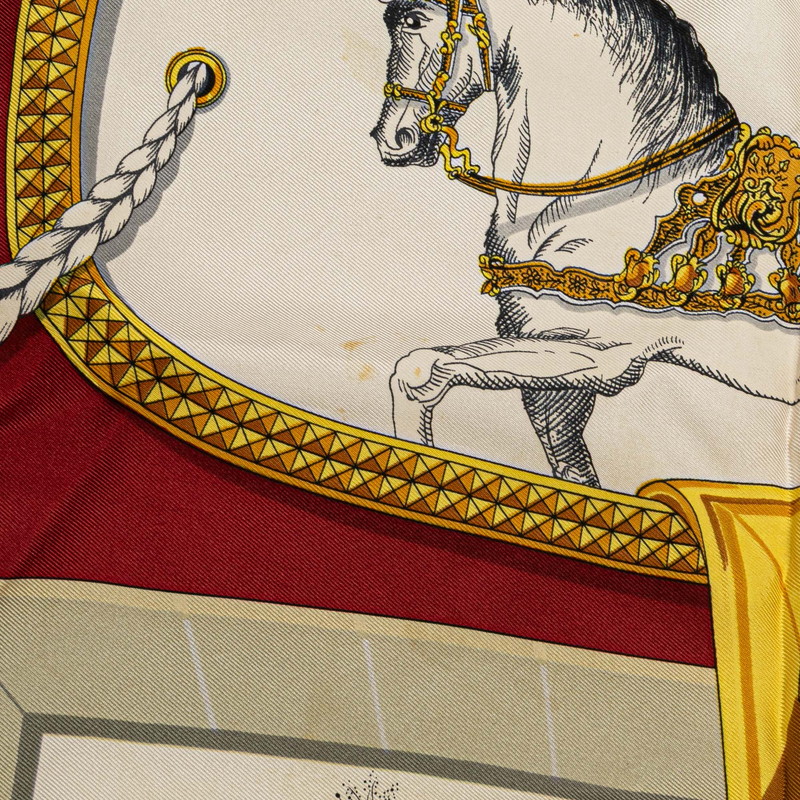 楽天市場】エルメス カレ90 GRAND APPARAT 盛装の馬 スカーフ ワイン