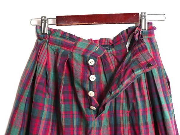 楽天市場】80s ラルフローレン マドラス チェック プリーツ スカート