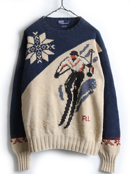 楽天市場】手編み 90's ☆ POLO ポロ ラルフローレン ノルディック