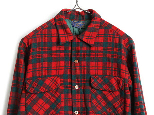 楽天市場】50's USA製 □ ペンドルトン オープンカラー チェック 長袖