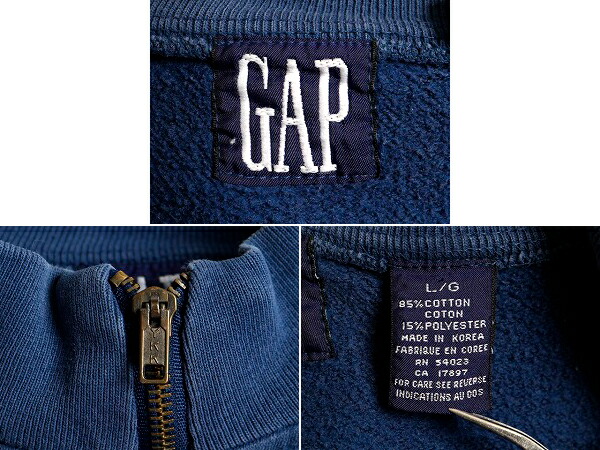楽天市場】90s 旧タグ □ OLD GAP ジップ ハイネック スウェット