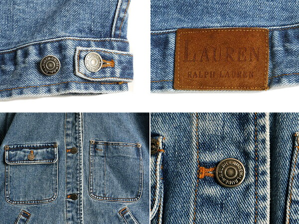 楽天市場】90s LAUREN ラルフローレン デニム ジャケット レディース M