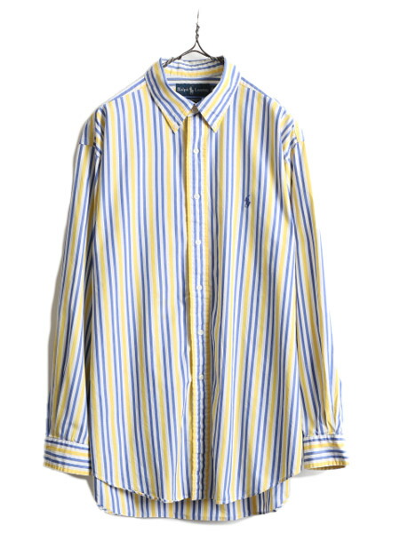 楽天市場】90s □ ラルフローレン ストライプ 長袖 ボタンダウン