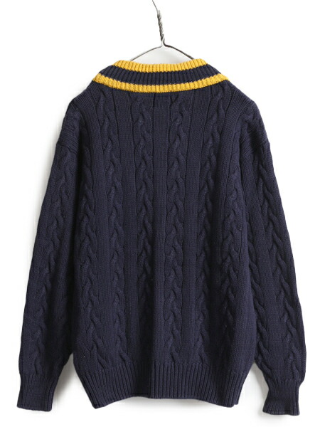 楽天市場】90s OLD GAP コットン チルデン ニット カーディガン メンズ