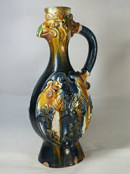 楽天市場】□龍香堂□☆【中国骨董品】唐三彩（とうさんさい）鶏型細首