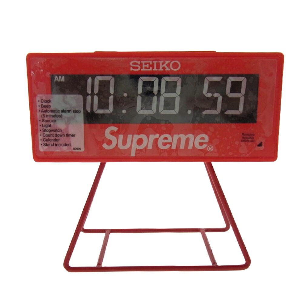 SEIKO デジタル置時計 Supreme レッド 【公式通販】