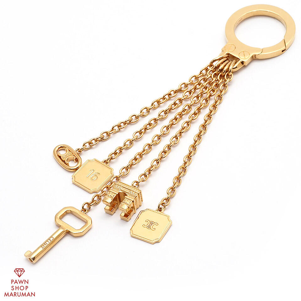 楽天市場】CELINE セリーヌ チェーン トリオンフ チャーム 49G856BRA