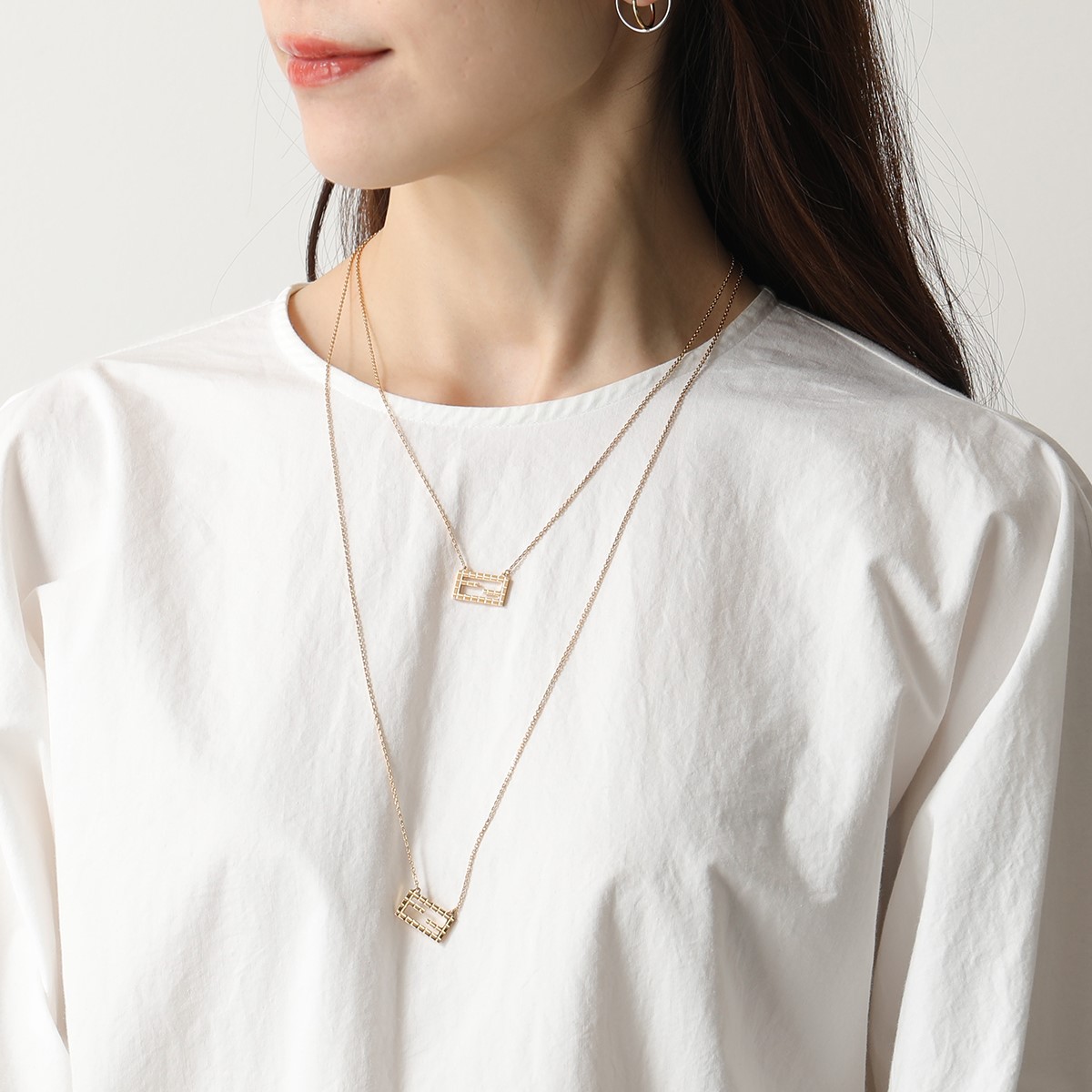 楽天市場】FENDI フェンディ 2連 ネックレス BAGUETTE FRIENDSHIP