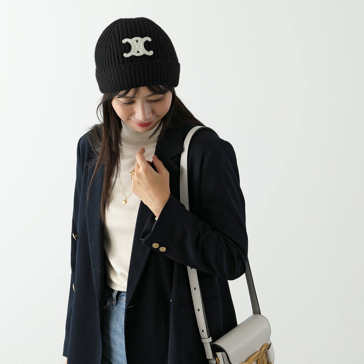 楽天市場】CELINE セリーヌ ニット帽 2AA32384D レディース ビーニー