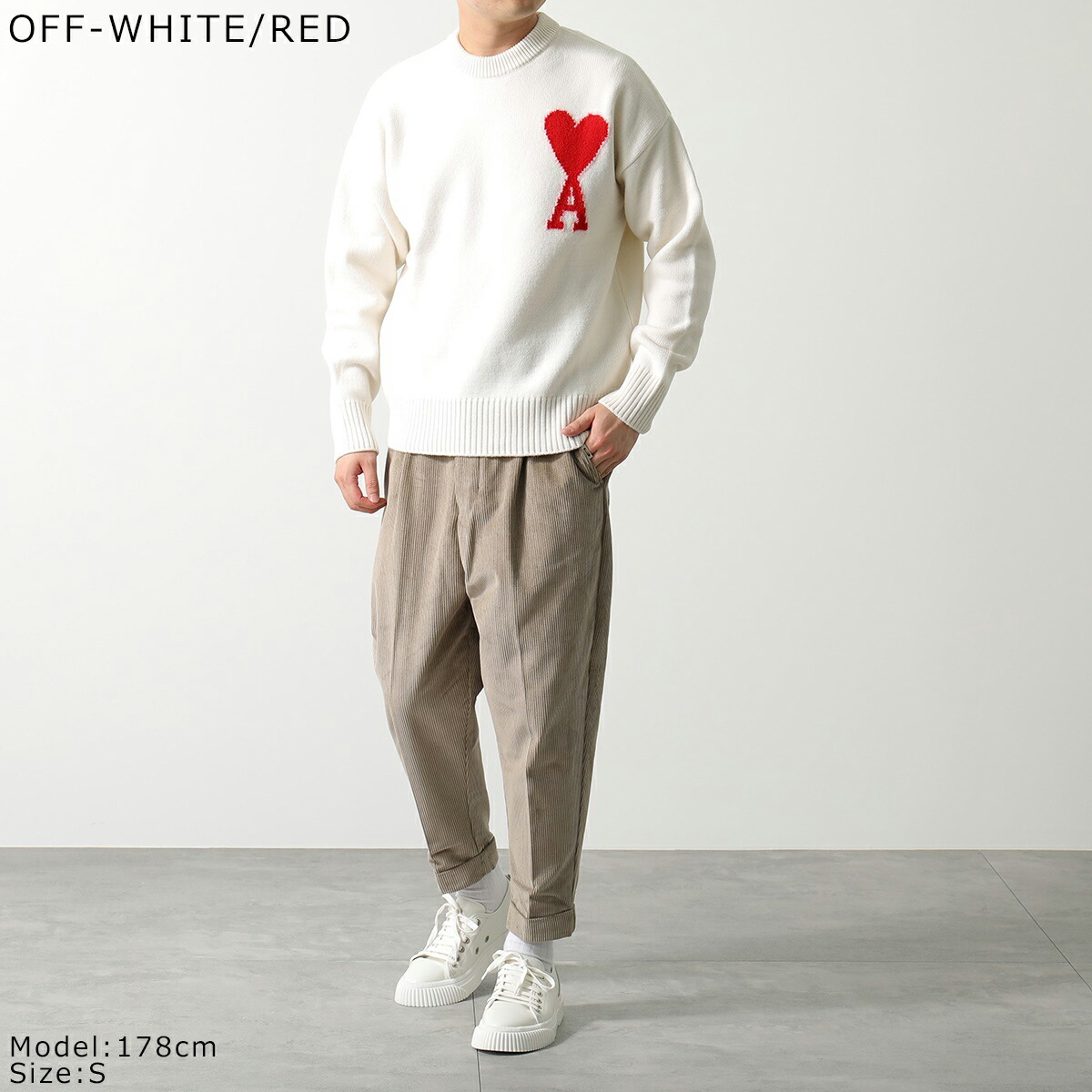 楽天市場】ami paris アミパリス セーター UKS002.018 メンズ クルー