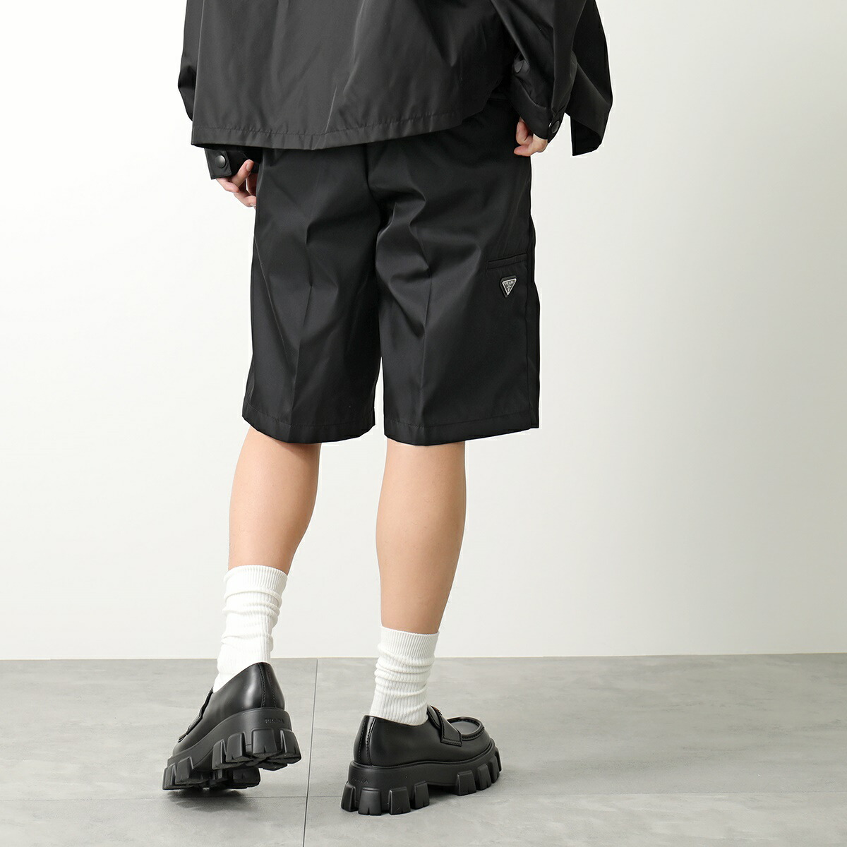 楽天市場】PRADA プラダ ハーフパンツ SPG32 1WQ8 メンズ Re-Nylon