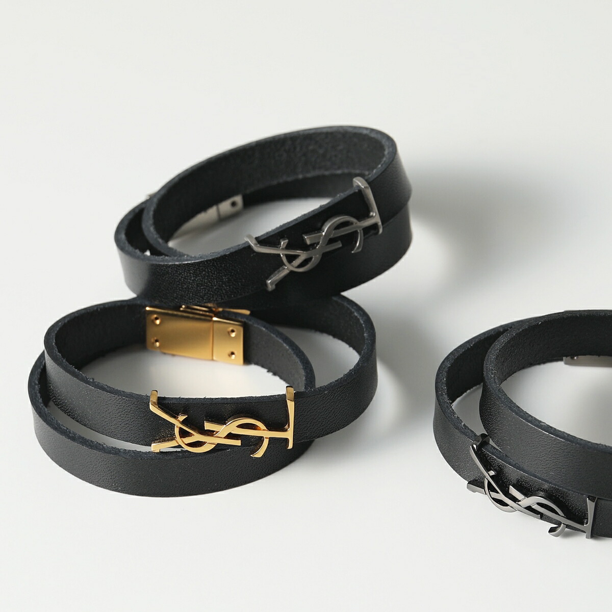 楽天市場】SAINT LAURENT サンローラン ダブルラップブレスレット