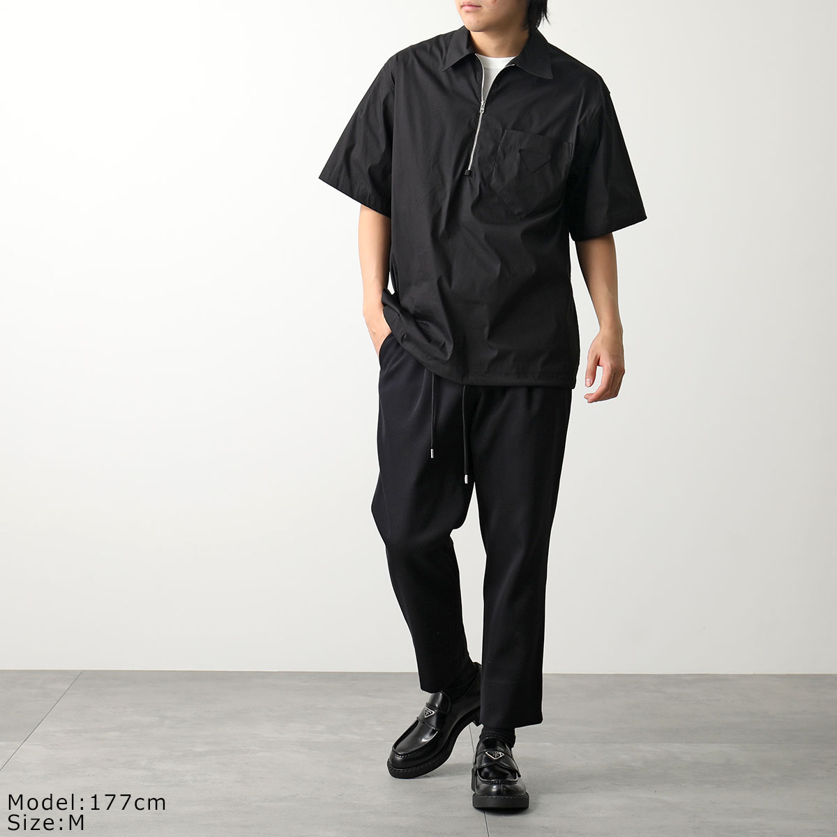 楽天市場】PRADA プラダ 半袖 シャツ SC763 10HT メンズ ハーフジップ