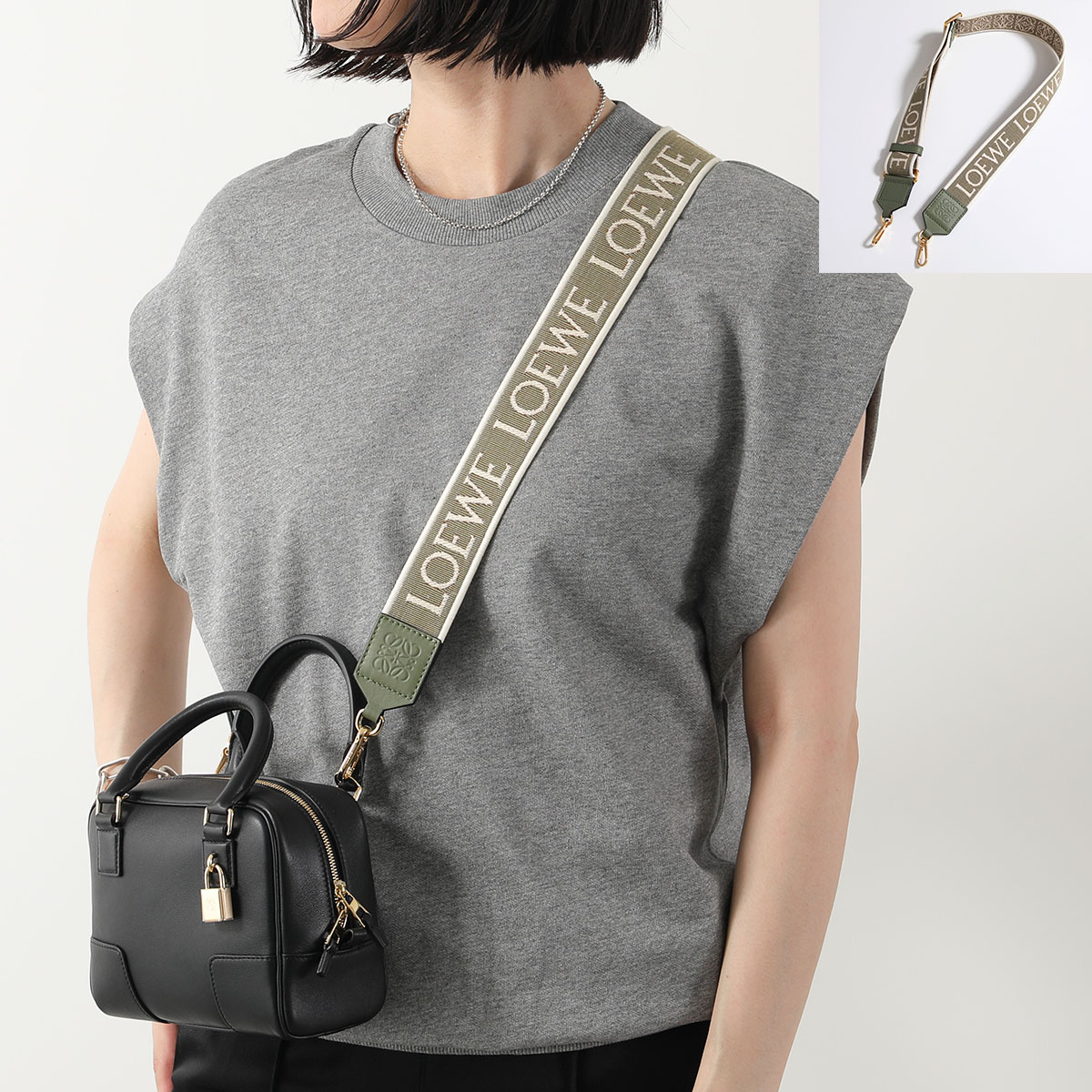 楽天市場】LOEWE ロエベ ショルダーベルト ANAGRAM STRAP アナグラム