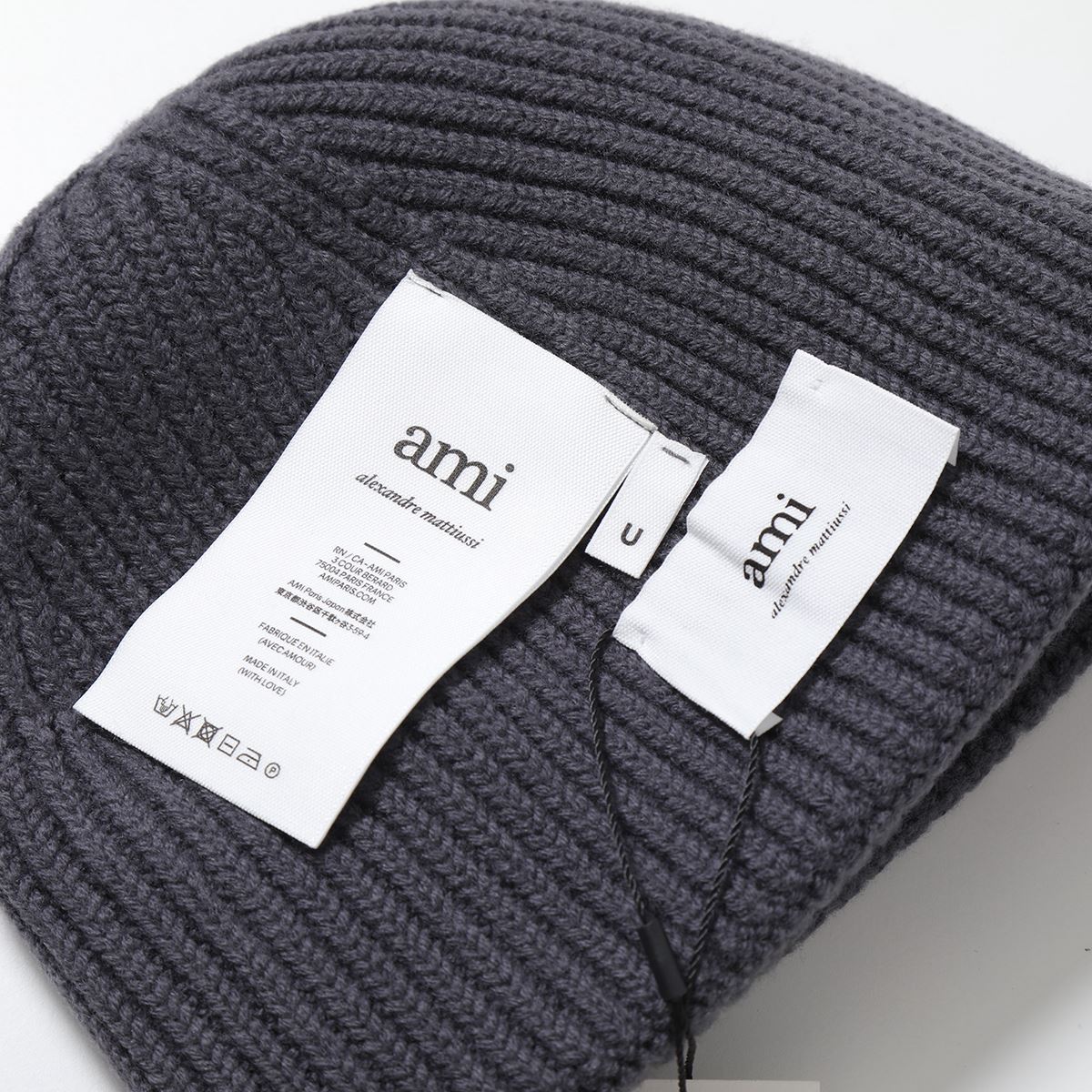 楽天市場】ami paris アミパリス ニット帽 ADC BEANIE UHA235.018