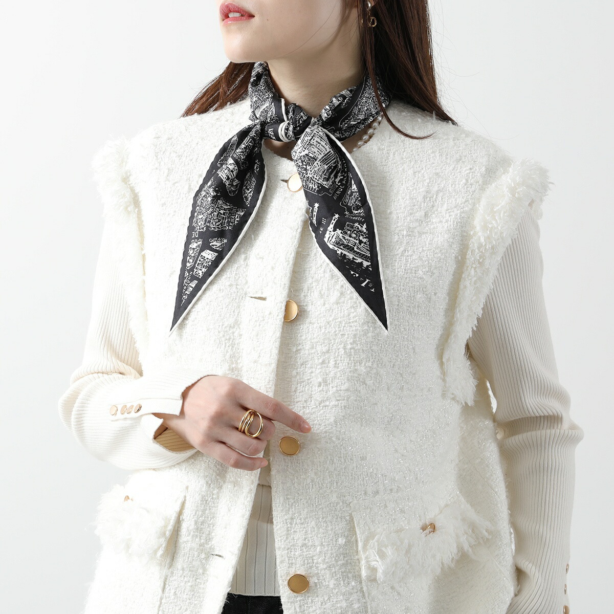 楽天市場】Dior ディオール スカーフ 32PAR101I600 レディース シルク