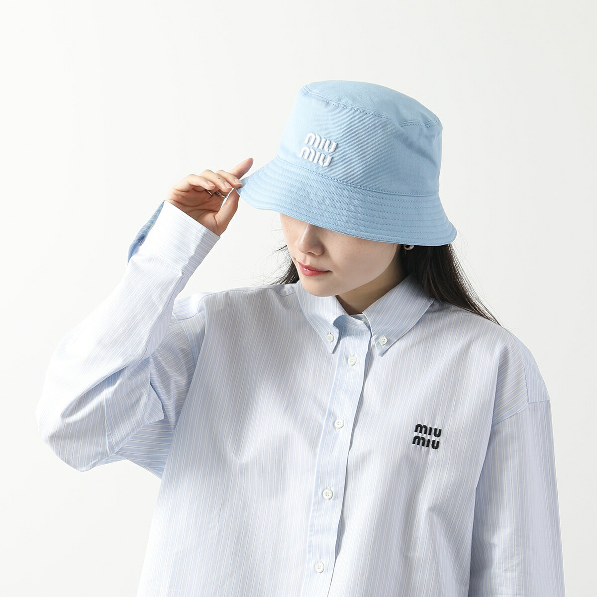 楽天市場】【カラー限定特価】MIUMIU ミュウミュウ バケットハット