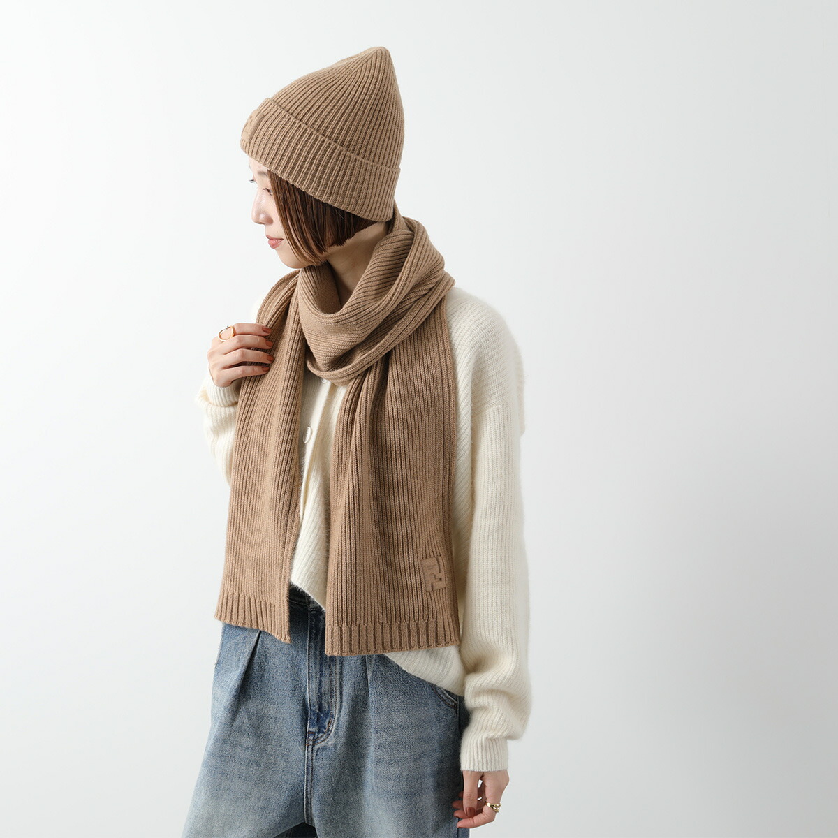 楽天市場】FENDI フェンディ マフラー FXT117 ASG2 レディース リブ