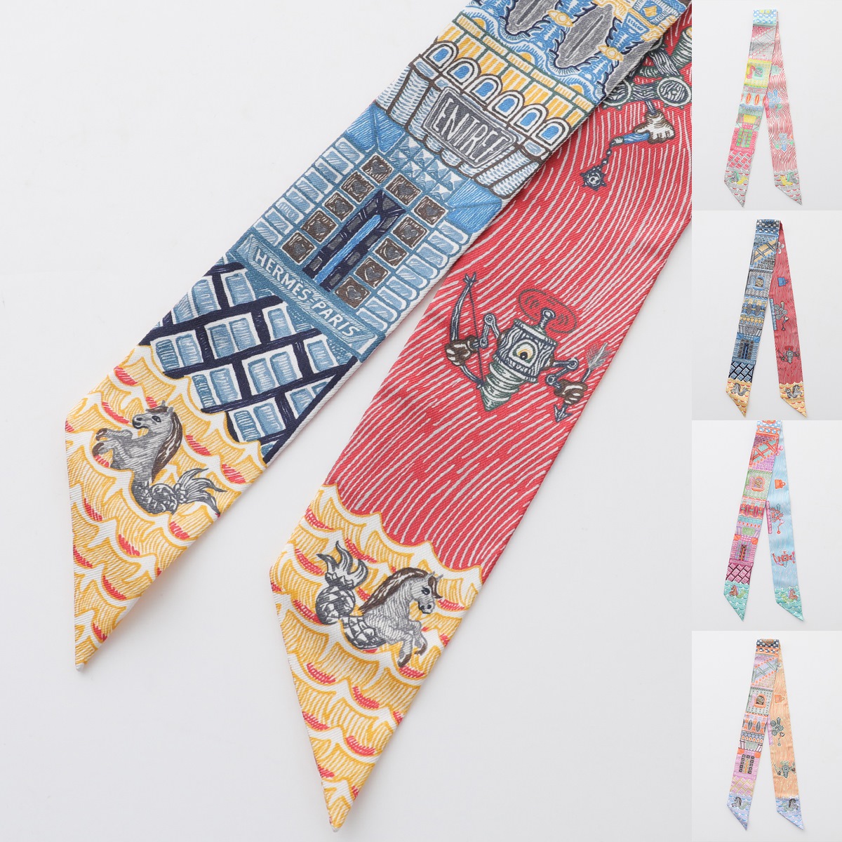 楽天市場】HERMES エルメス ツイリー スカーフ TWILLY 064011S