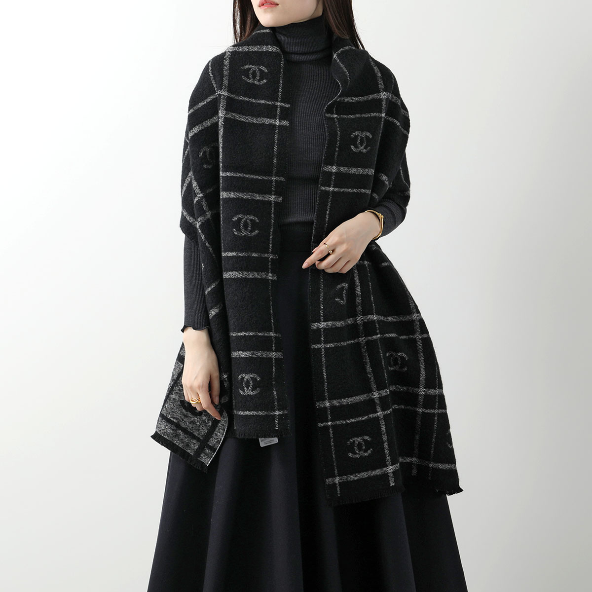 楽天市場】CHANEL シャネル ニットマフラー AAA348 B17734 レディース