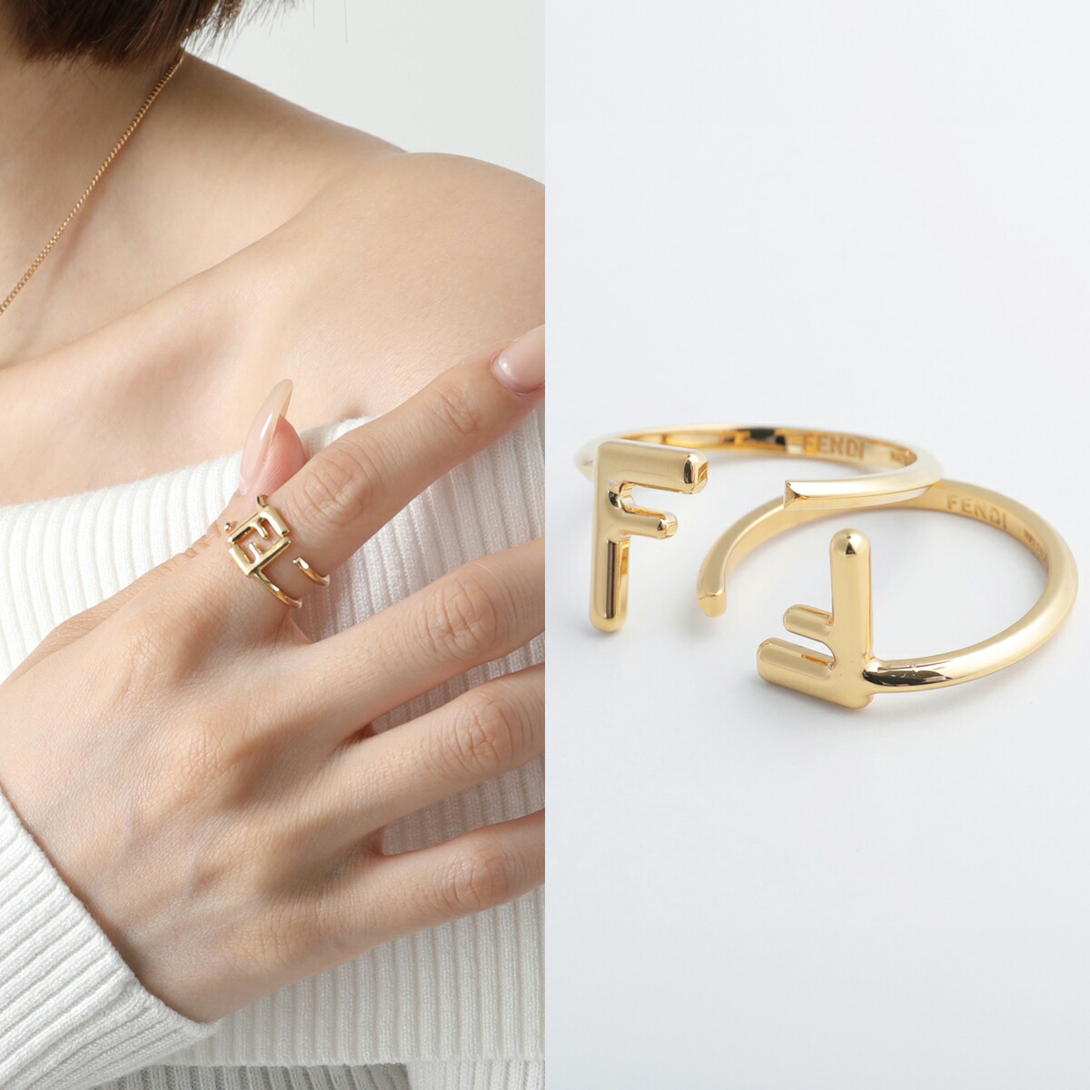 楽天市場】FENDI フェンディ リング 8AH083 B08 レディース 2点セット