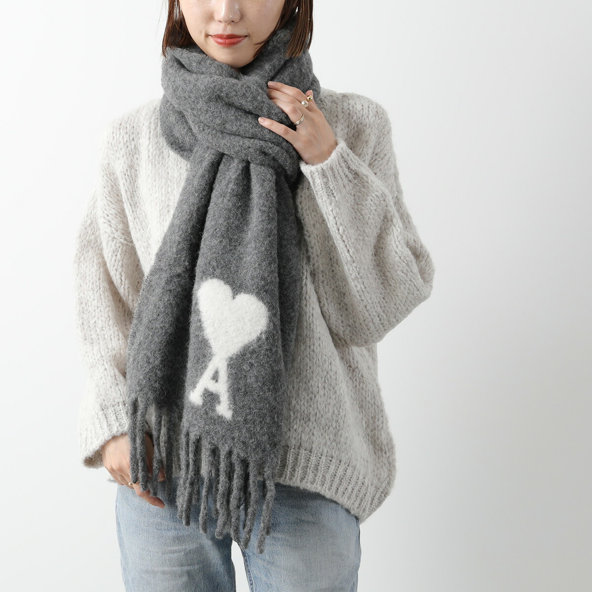 楽天市場】ami paris アミパリス マフラー ADC OVERSIZE SCARF USF422
