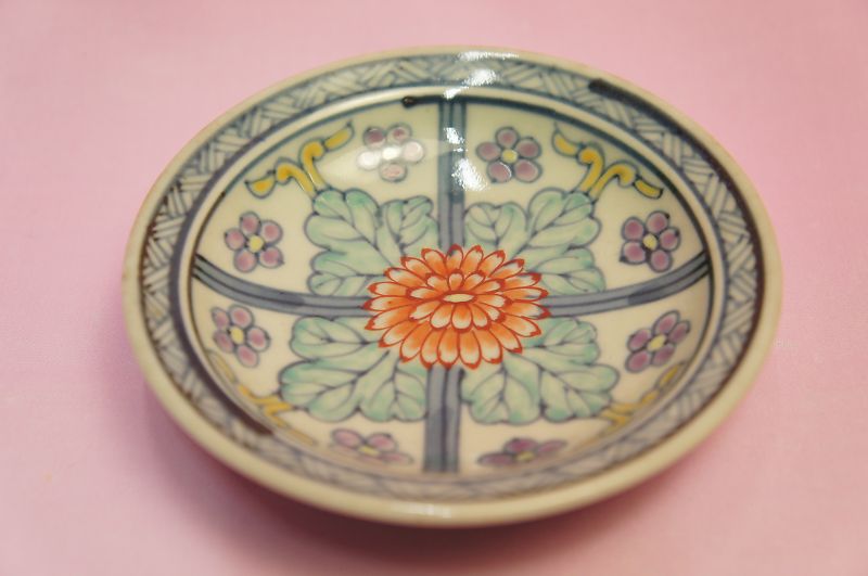 楽天市場】六代 佐藤走波 染錦草花文 3寸皿5枚揃 : 食器のみつはた