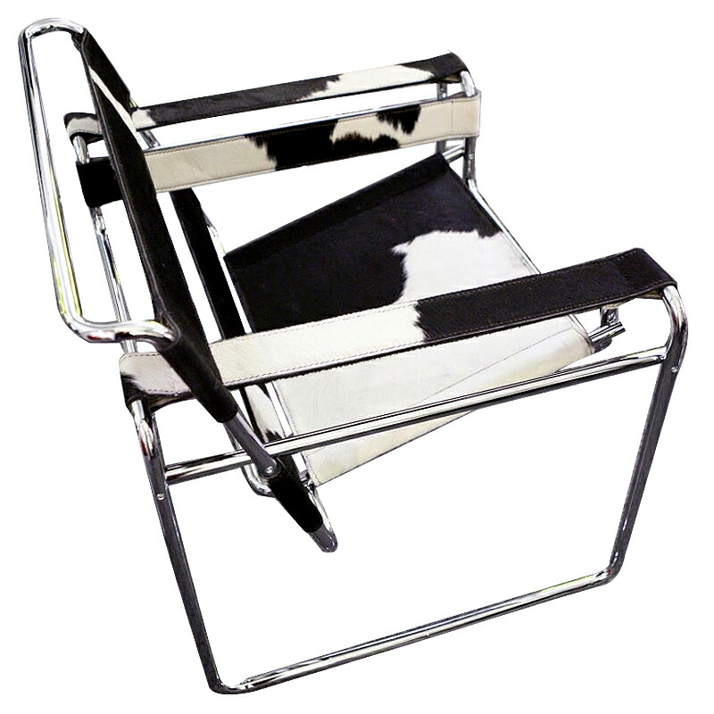 楽天市場】ワシリーチェア ポニースキン仕様 色ブラウン×ホワイト