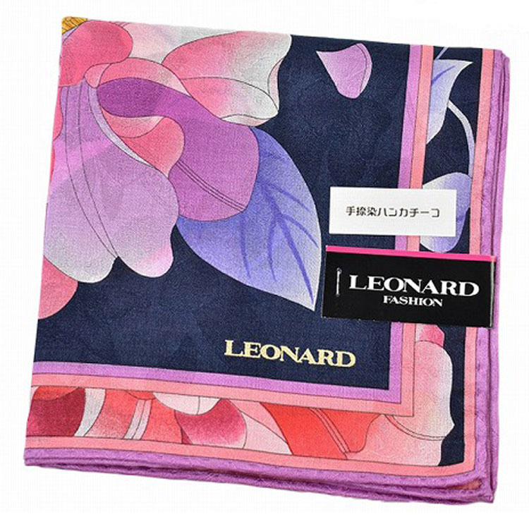 楽天市場】レオナール 大判 ハンカチ シルク 混 レディース 1枚