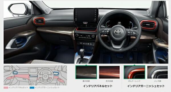 楽天市場】モデリスタヤリスクロス 10系 インテリアガーニッシュセット