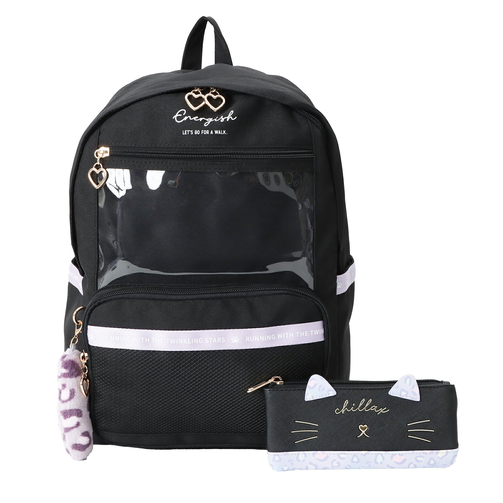 楽天市場】ヒョウ柄 ポーチ付 デイパック 17L ポリエステル PVC