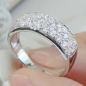 楽天市場】Pt900【1.0ctUP】ダイヤモンド パヴェ リング【ピンキー対応