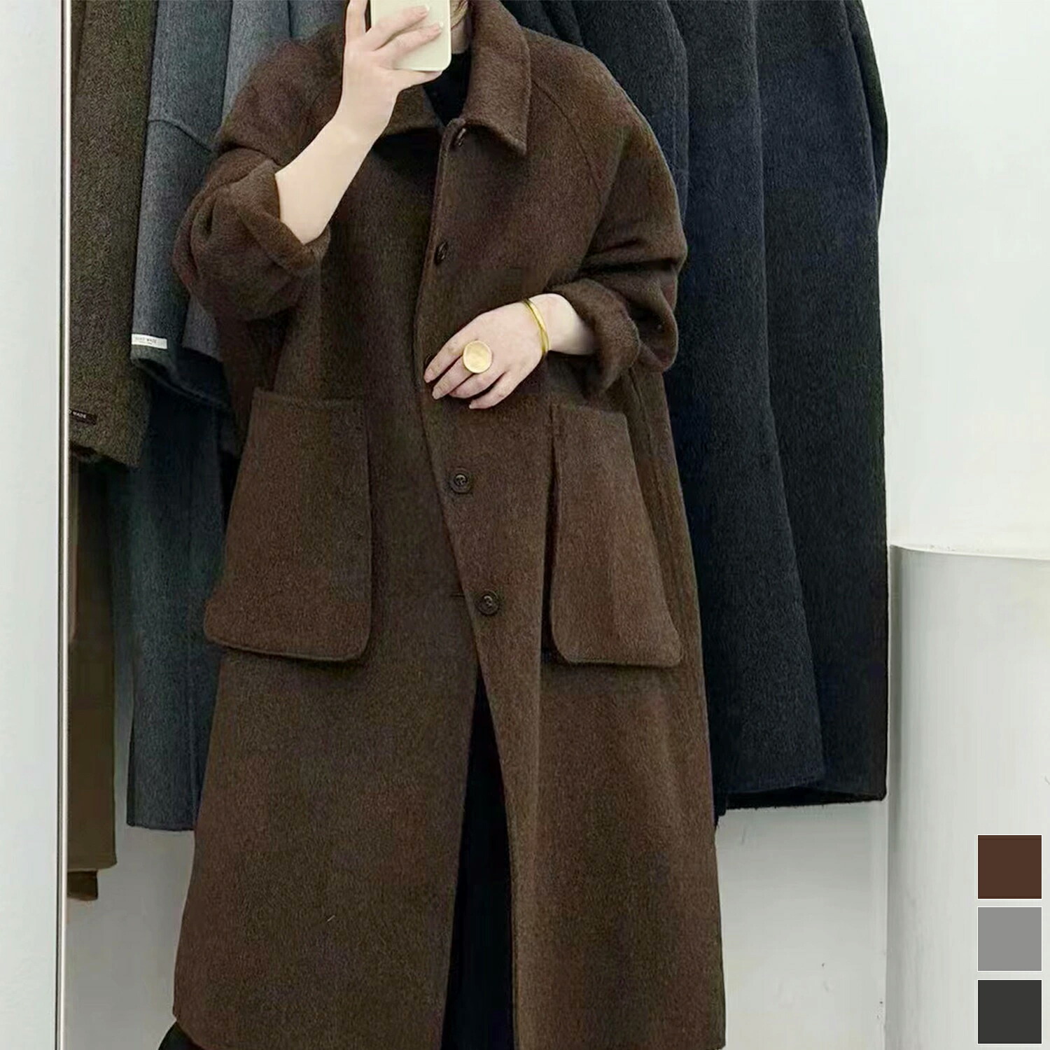 楽天市場】【aimoha /クラシックステンカラーウールコート】クラシック