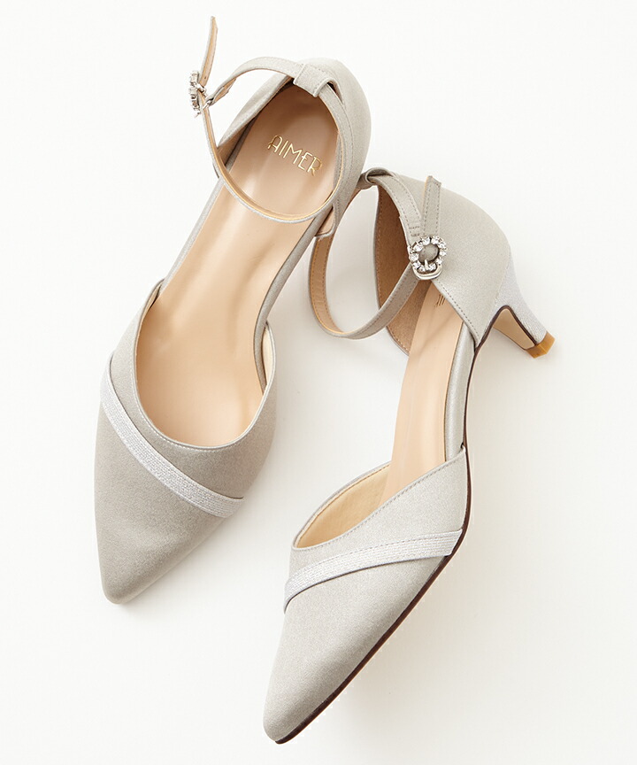 楽天市場】ビジューモチーフセパレートパンプス【結婚式 シューズ