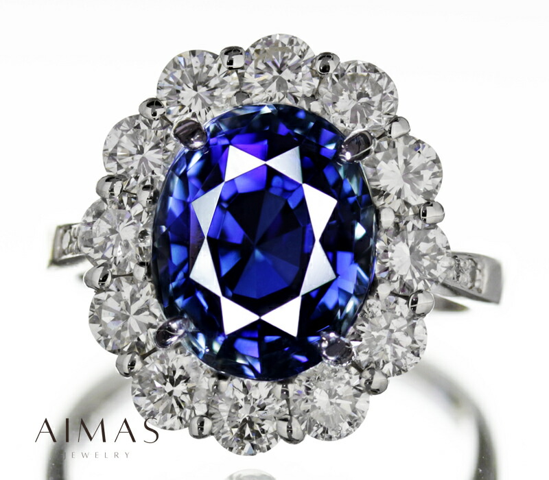 楽天市場】非加熱ブルーサファイア 5.6ct リング 12.5号 PT900