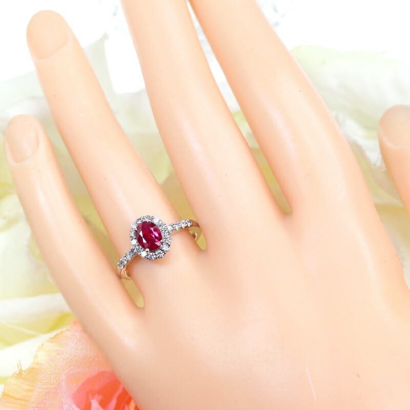 楽天市場】ミャンマー(ビルマ)産ルビー 1ct リング 12号 PT900