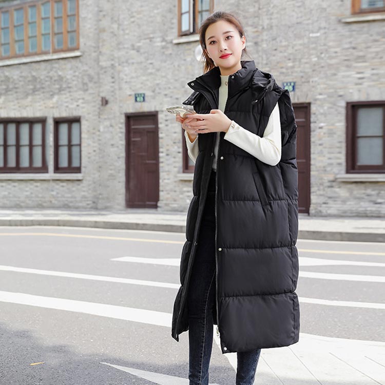 楽天市場】ロングベスト レディース ベスト ファイバーダウン コート