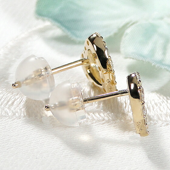 楽天市場】K18YG ハート ダイヤモンド ピアス【0.40ct】【送料無料