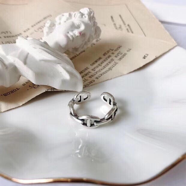 楽天市場】ヴィンテージ チェーンデザイン シルバー リング シルバー