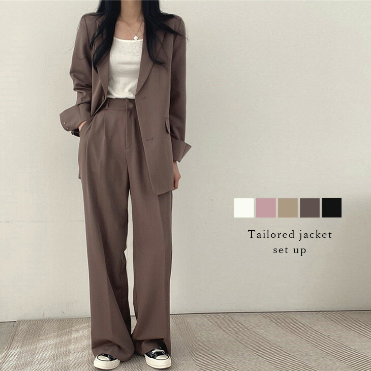 楽天市場】【半額クーポン対象】セットアップ ジャケット テーラード