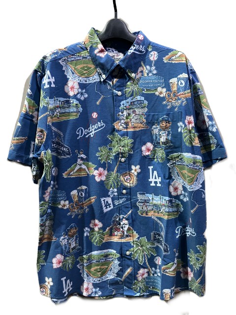 楽天市場】REYN SPOONERレインスプーナーDODGERS 半袖シャツ blue