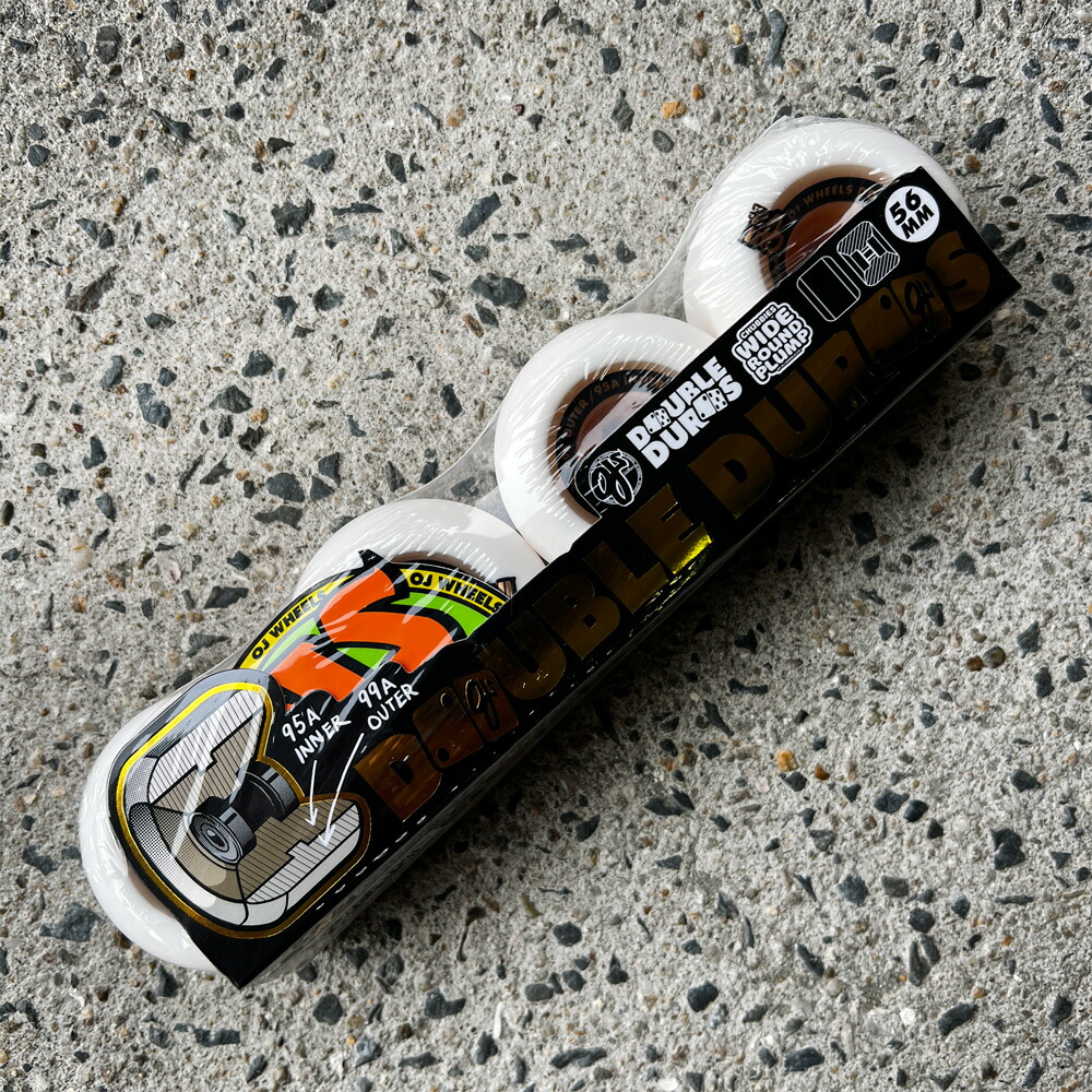 楽天市場】オージェイウィール OJ WHEELS56mm DOUBLE DURO WHITE/GUM
