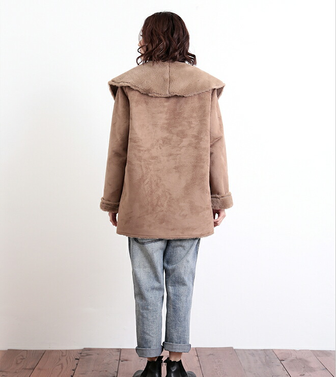 楽天市場】CUBE SUGAR フェイクムートンショールカラーコート(1色)【PL