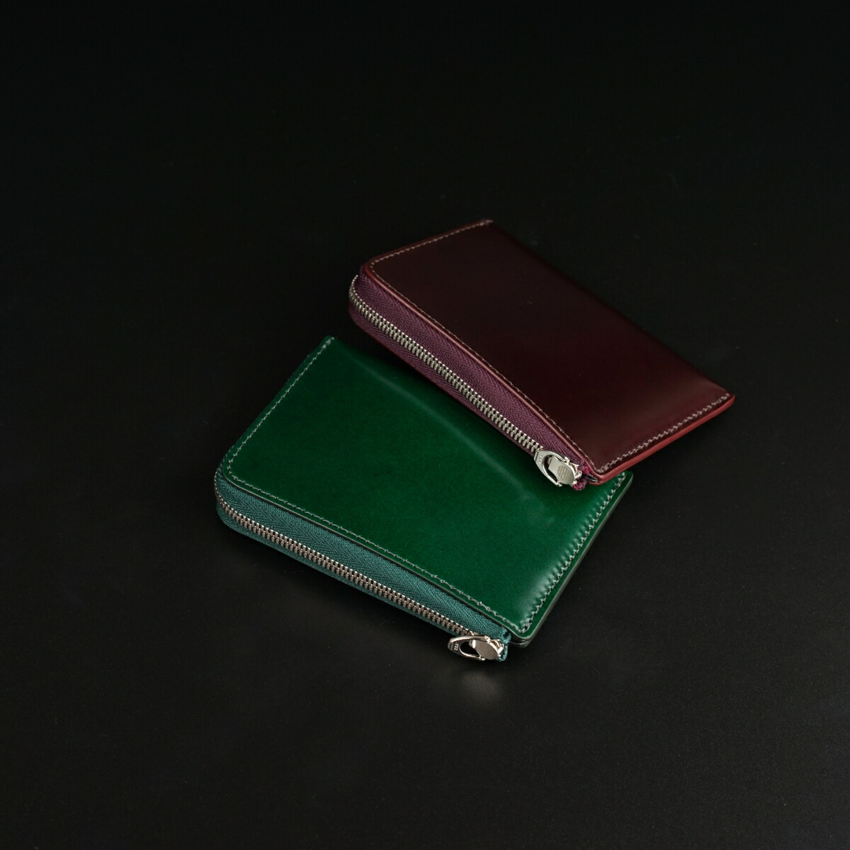 楽天市場】【1年保証】 コードバン L字ファスナー ミニ財布 スマート