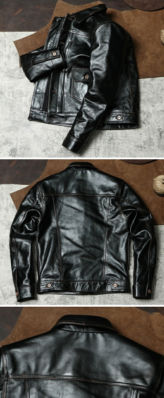 楽天市場】本革 革ジャン レザージャケット本革 馬革 ホースハイド