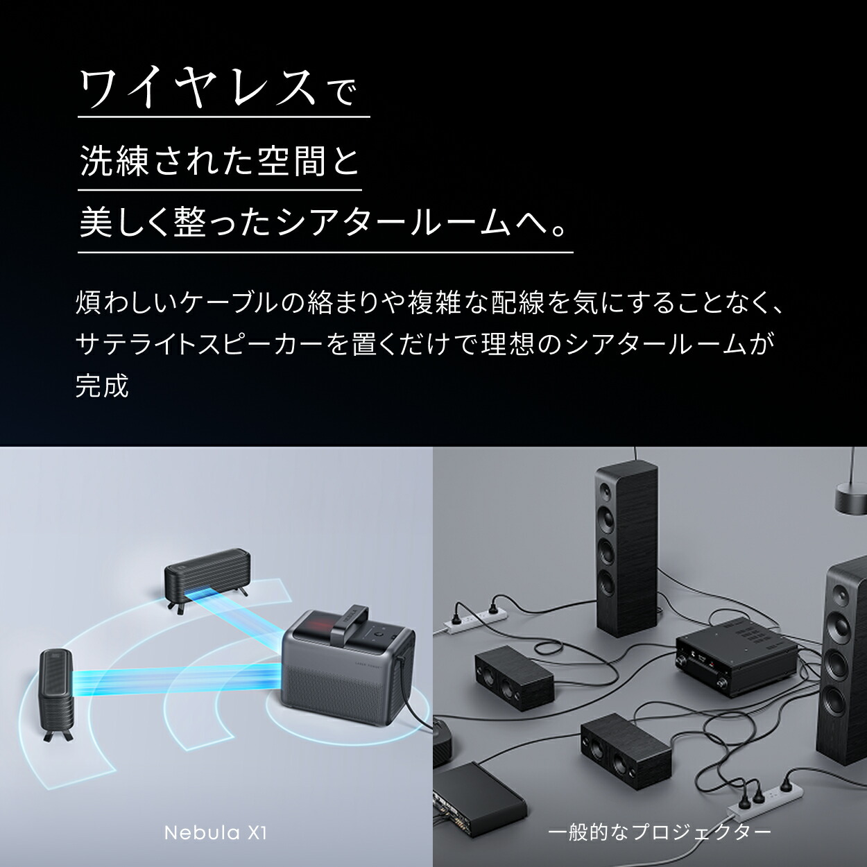 楽天市場】Anker Nebula X1 (プロジェクター 専用サテライトスピーカー