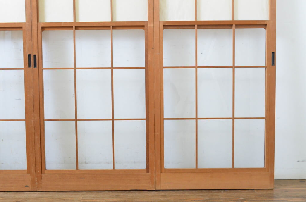 楽天市場】▽現状販売▽ アンティーク建具 幅狭雪見障子戸 4枚 セット
