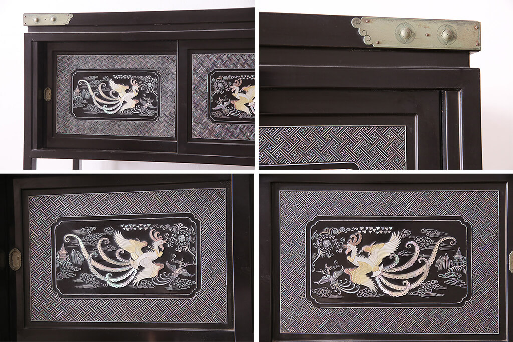 楽天市場】【中古】 ☆事前問合せ必須☆ 飾り棚 螺鈿 黒漆 漆塗り 高級