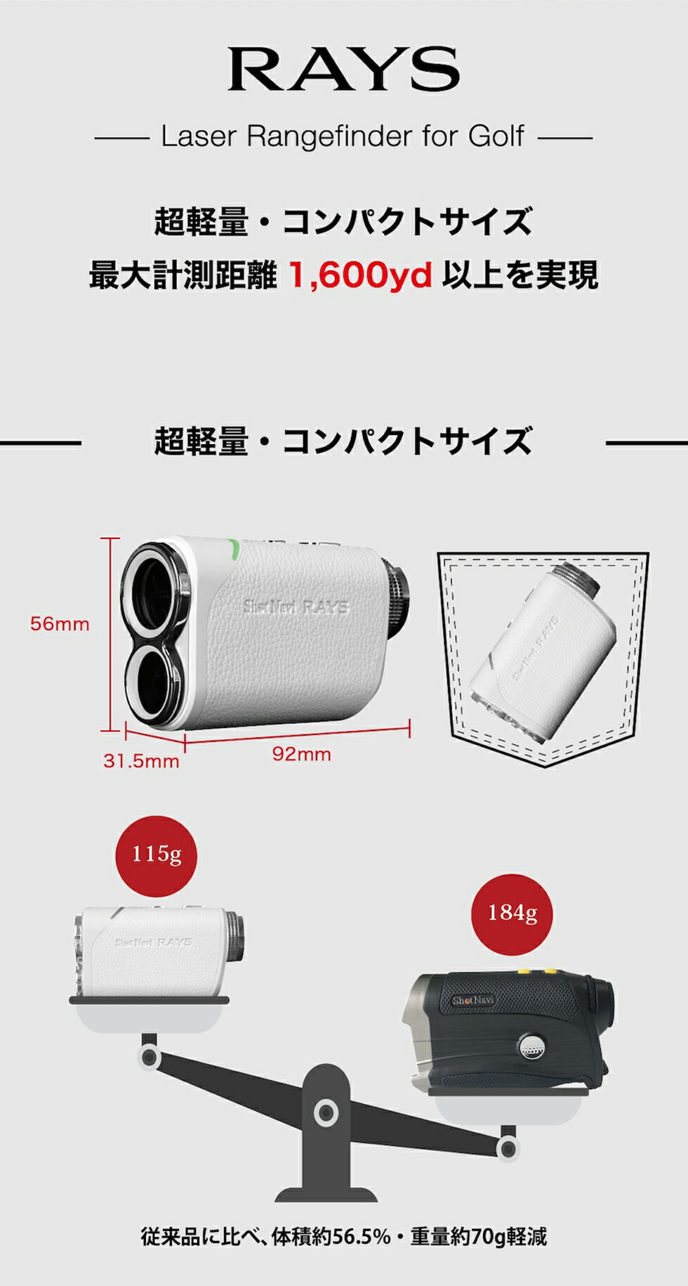 楽天市場】【2023年モデル】ショットナビ Laser Sniper RAYS(レーザー
