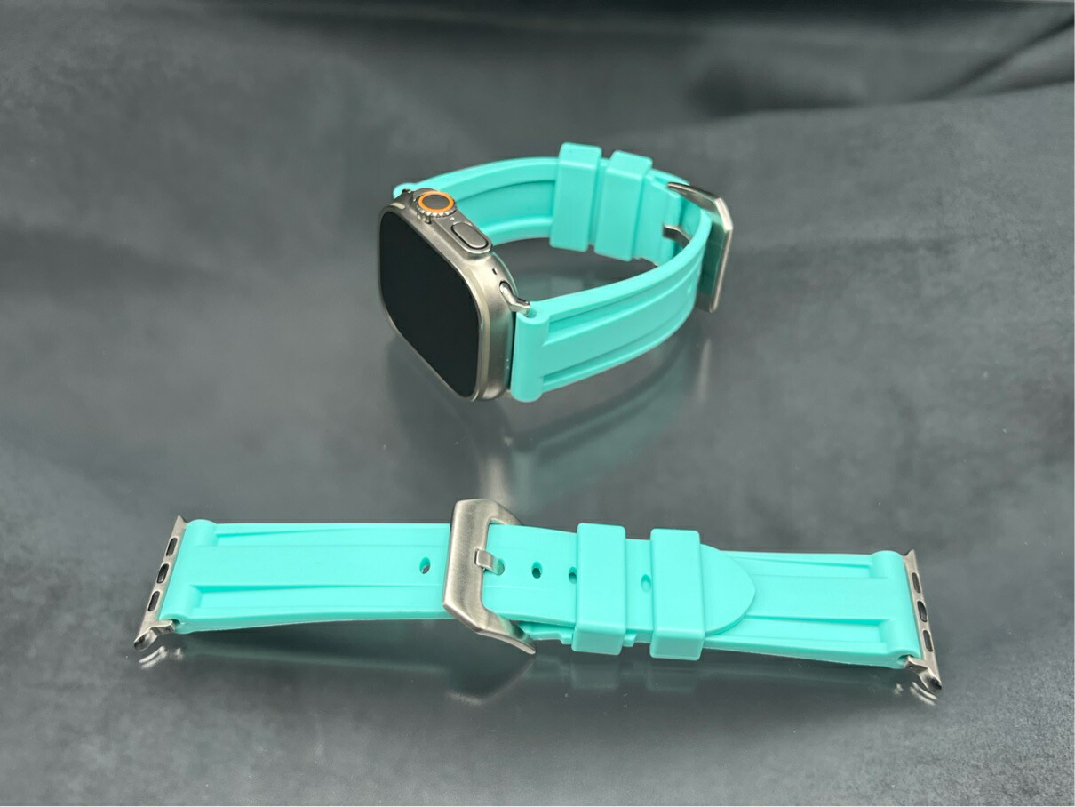 楽天市場】ティファニーブルー ソリッド ラバー ベルト バンド ホール